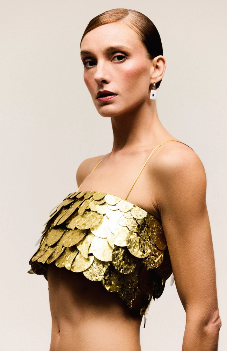 CROP TOP PESCADORA GOLD