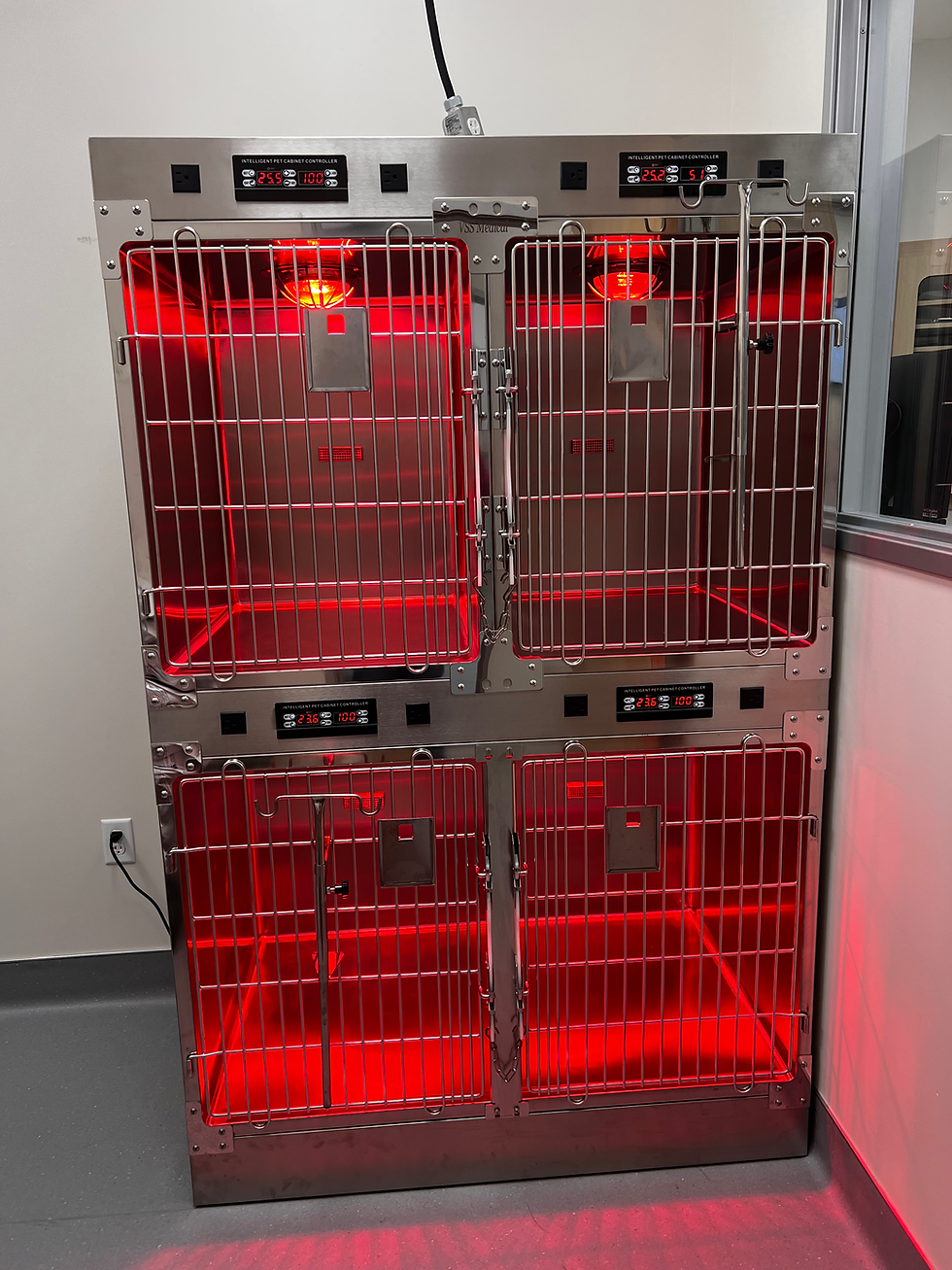 Thumbnail: Veterinary Stainless Steel Cage Bank