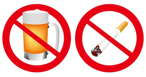 Effect of smoking and drinking on eyes