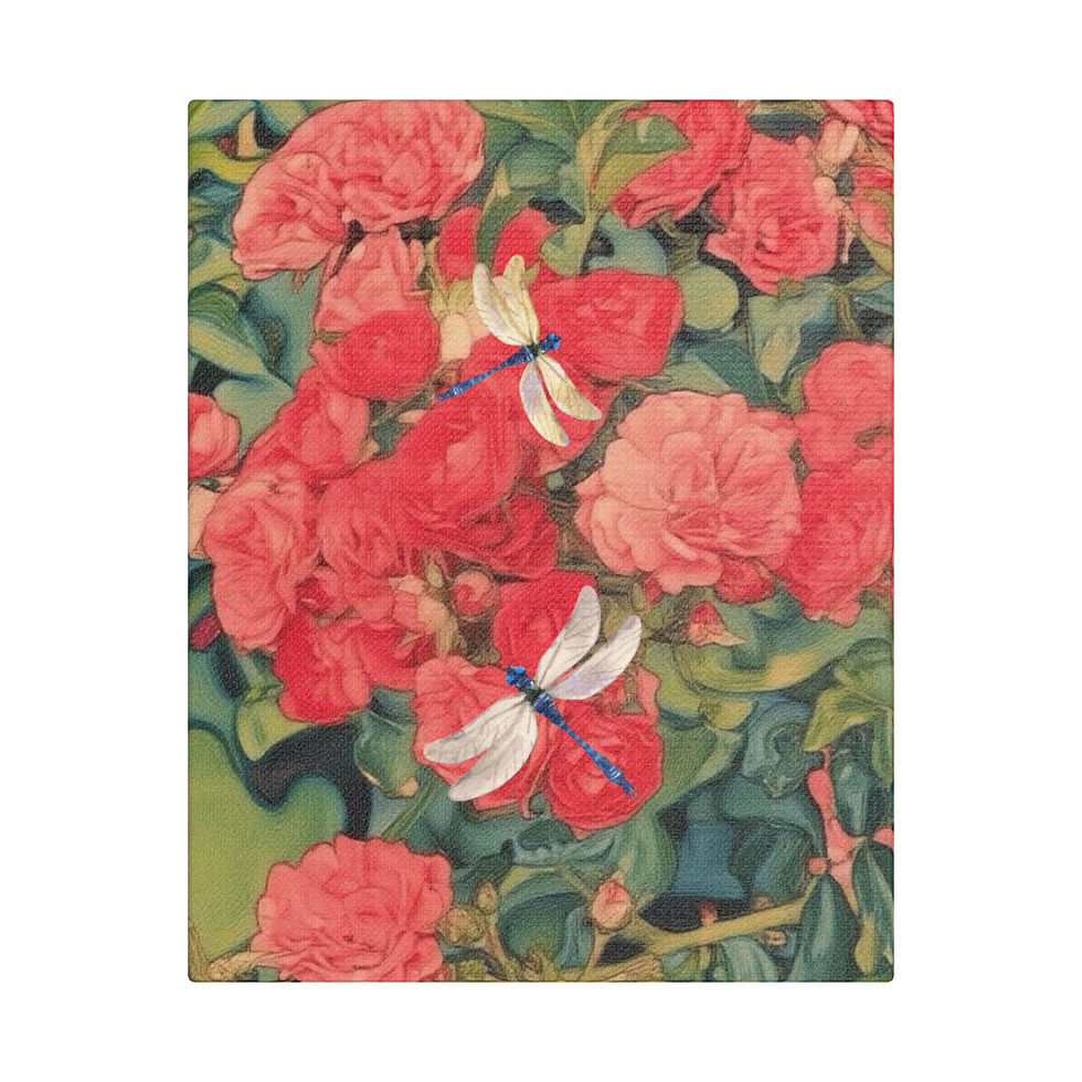 Thumbnail: Rose Floral Canvas Art Print, Stretched Flower Art for Home Decor, Wedding gift