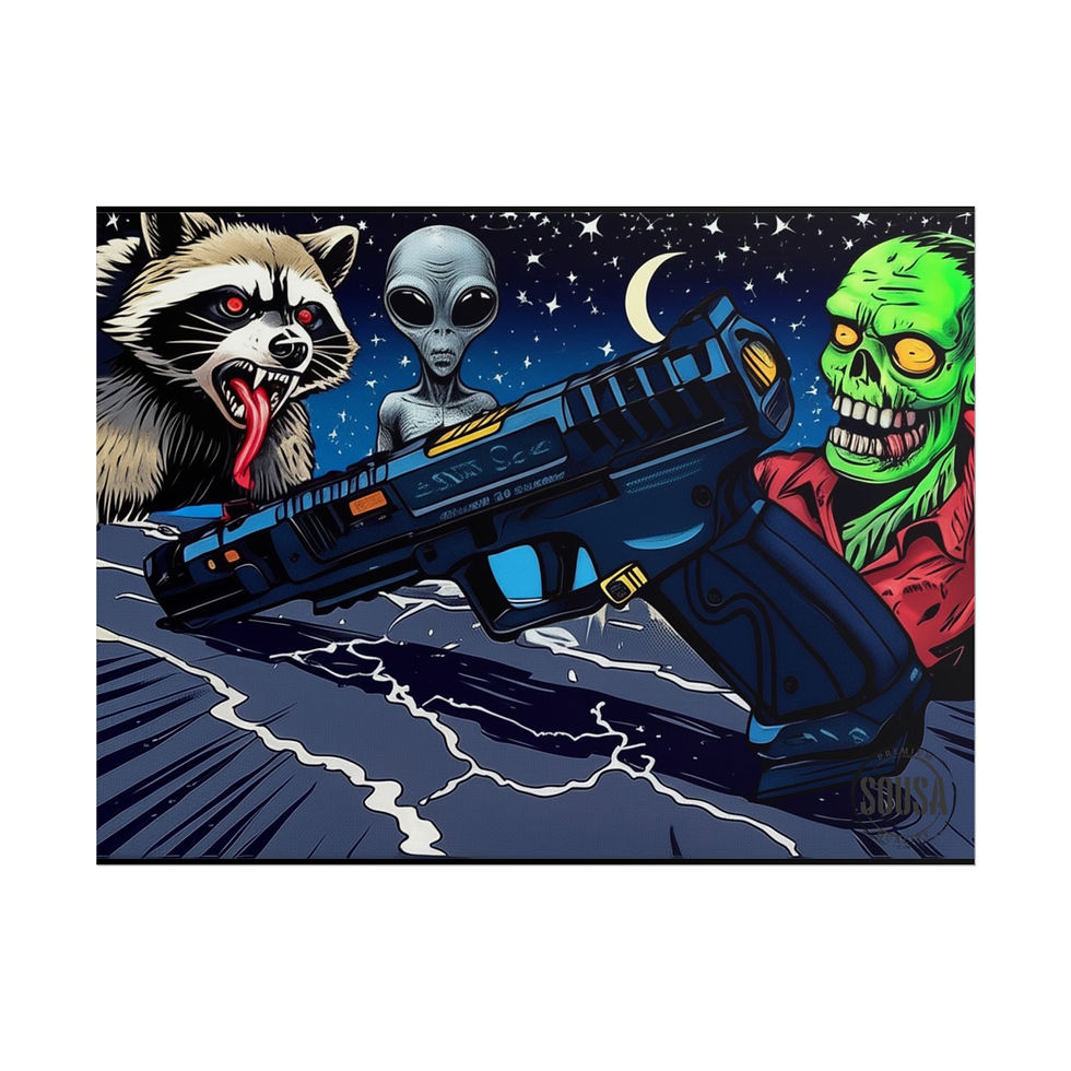 Thumbnail: Canik Zombie Alien-Inspired Rolled Poster Art, Unique Wall Decor for Sci-Fi Fans