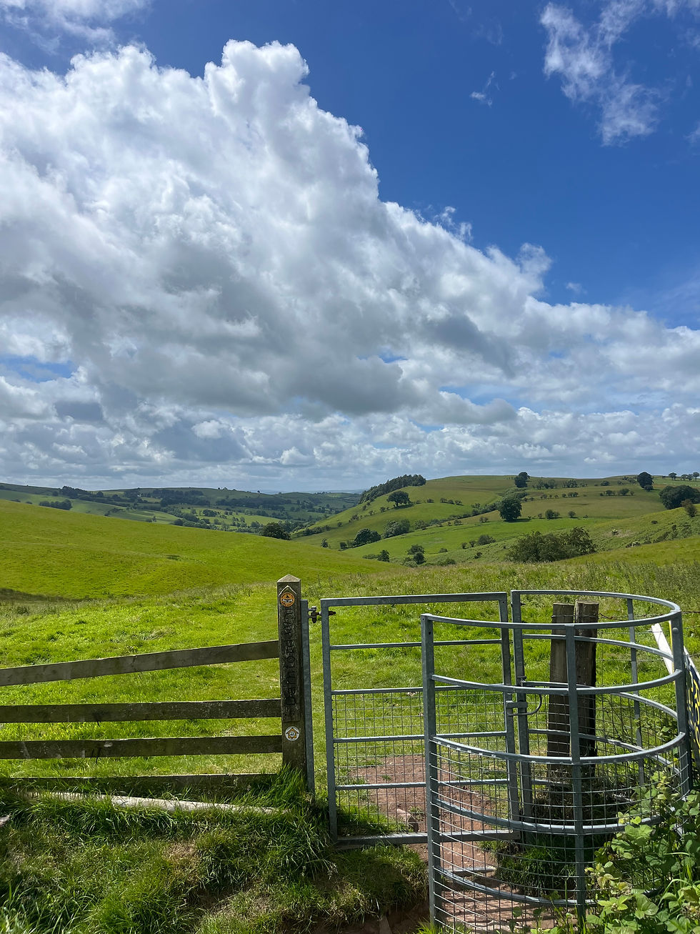Darnford Walk over the Golden Valley Shropshire