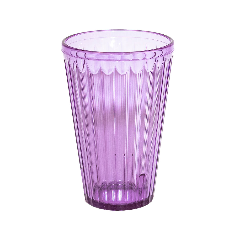 Thumbnail: Quality purple plastic cups 12 oz vintage retro