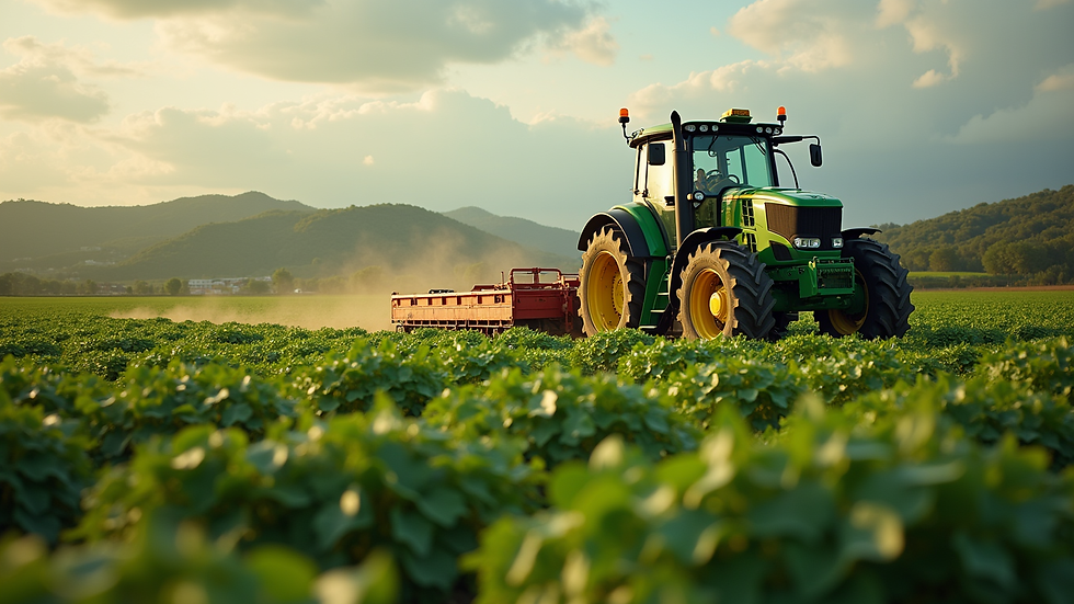 Primer plano de sistema de riego automatizado en cultivo de plátano