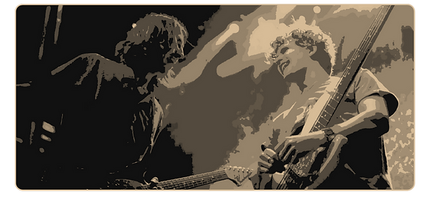 Duotone and stylized image of a still from Fetcher