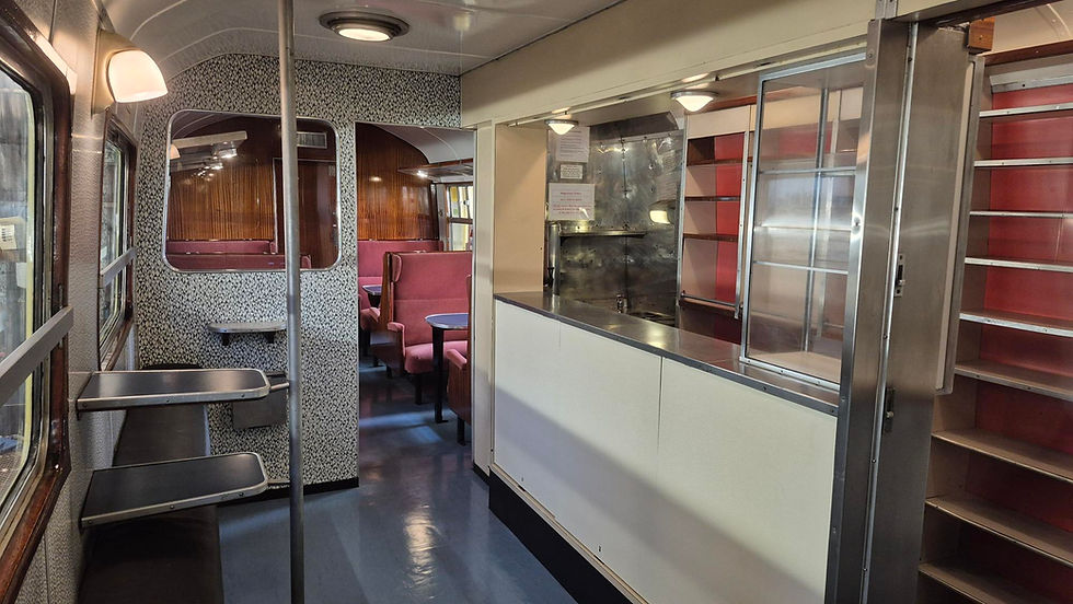 View of the gleaming buffet counter inside 1853. Martin Turbutt