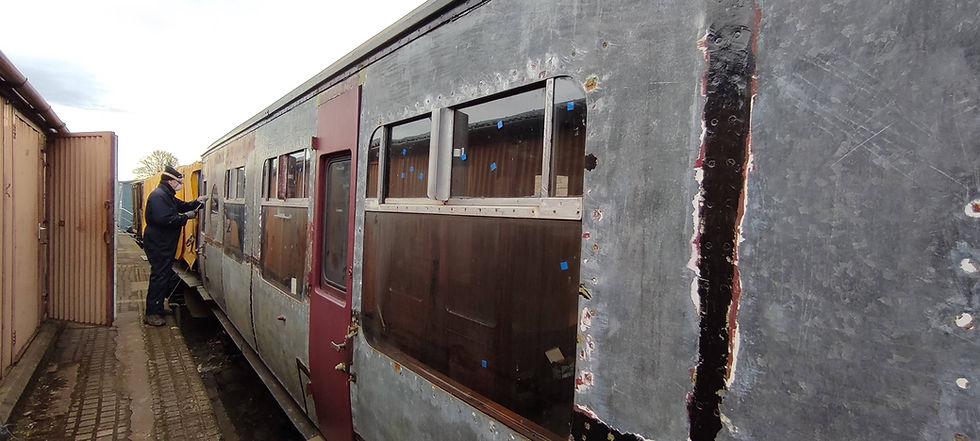 Earlier in the project, the 1979 panelling was seam-welded for the first time. Alan Gwilt