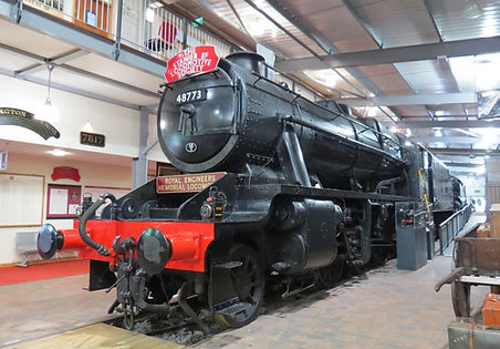 Stanier 8F 48773 in The Engine House Credit Stanier 8F Locomotive Society.jpg