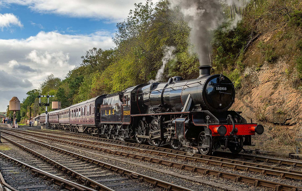 LMS Stanier Mogul 13268 leaving The Rock Siding at Bewdley - Kevin Whitehurst