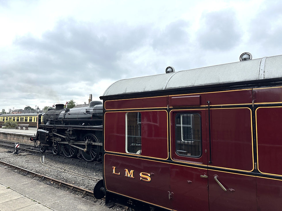 The beautifully restored Stove R brake van LMS 2886, with locomotive 75069 behind - Keith Wilkinson
