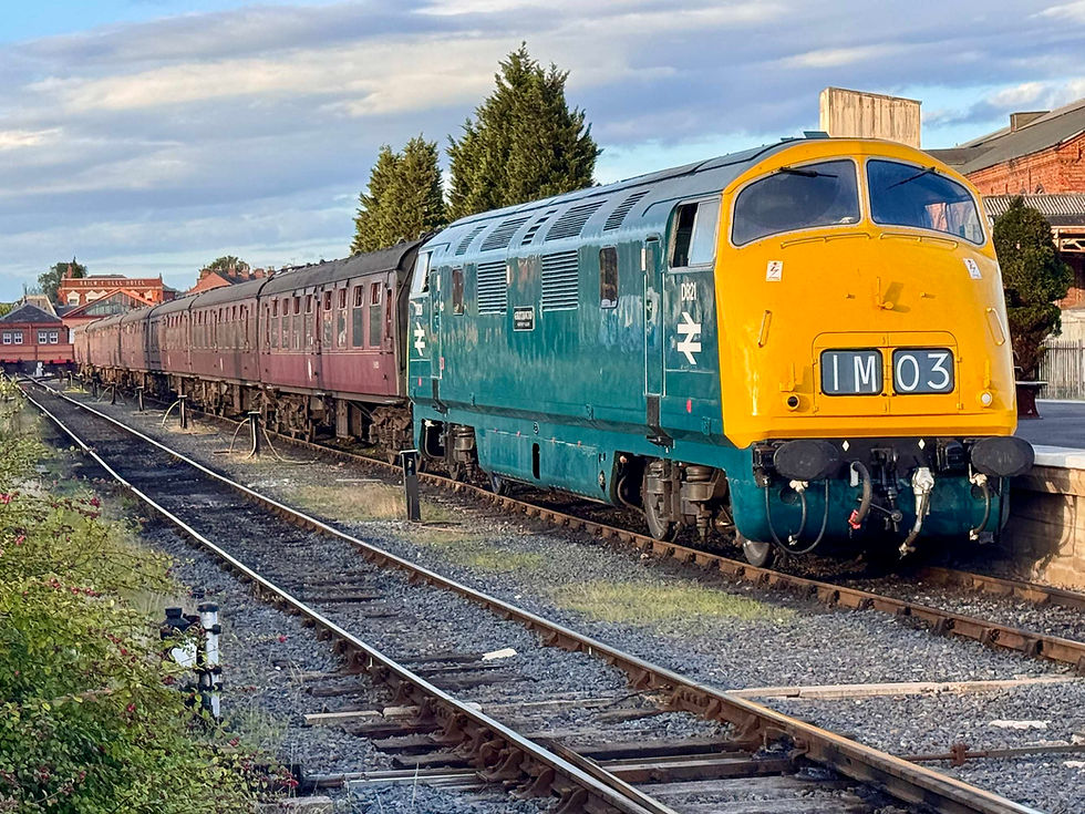 Warship D821 in Platform 2 at Kidderminster during the ADB. David Bissett
