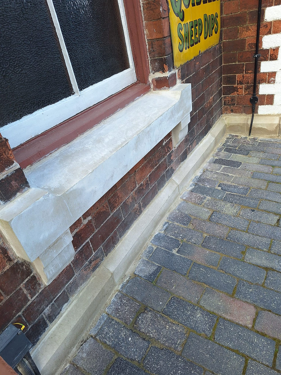 A further window sill has been replaced. James Pearson