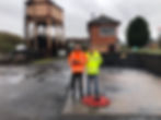Network Rail's drone operator Dominic Motram with the SVR's Antony Bartlam (Jon Slemmonds)