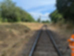 Freshly strimmed lineside to improve sighting for loco crews. Brent Cleeton