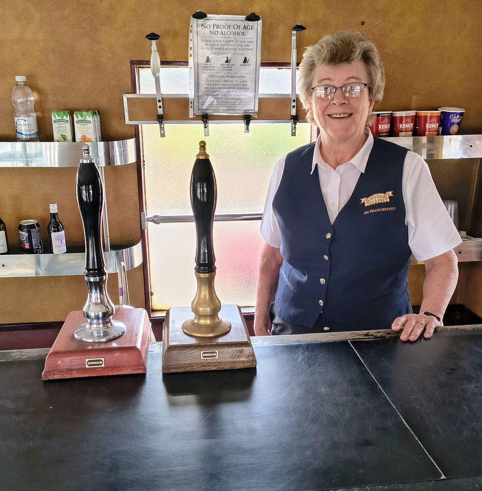 Terrie Walton, one of the on-train buffet volunteers