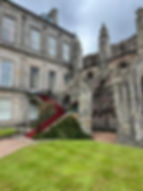 Royal staircase in the gardens of Holyroodhouse. Luke Vines