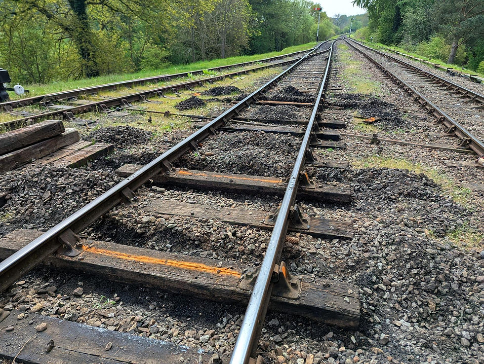 Life-expired sleepers in the loop at Hampton Loade. Brent Cleeton