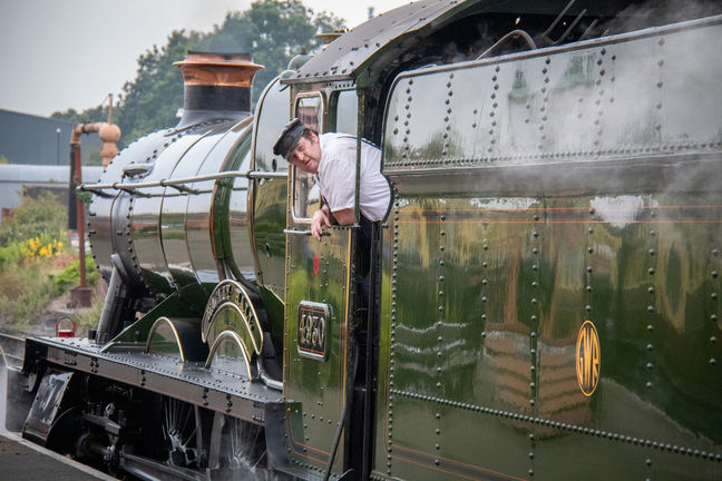 On the footplate of 4930 Hagley Hall at Kidderminster 19 September 2024 JASON HOOD