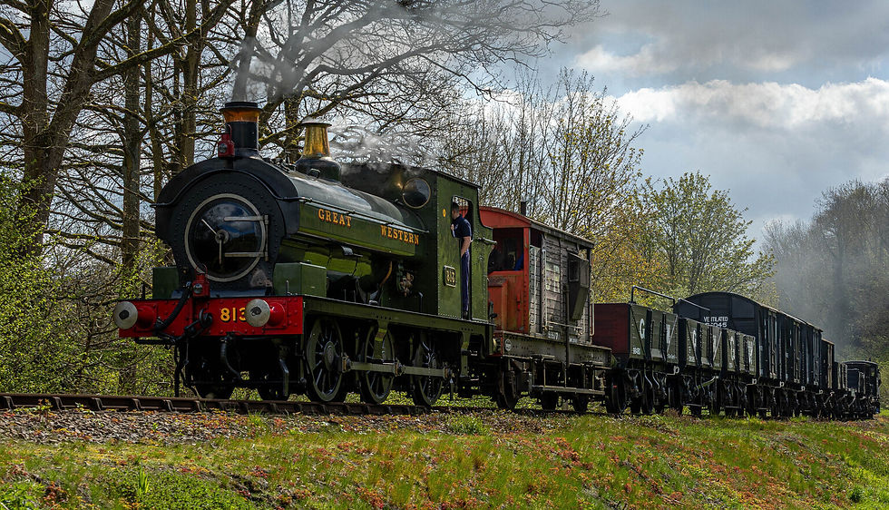 813 on the goods approaching Highley on day 4 of the Gala. Anthony Carwithen
