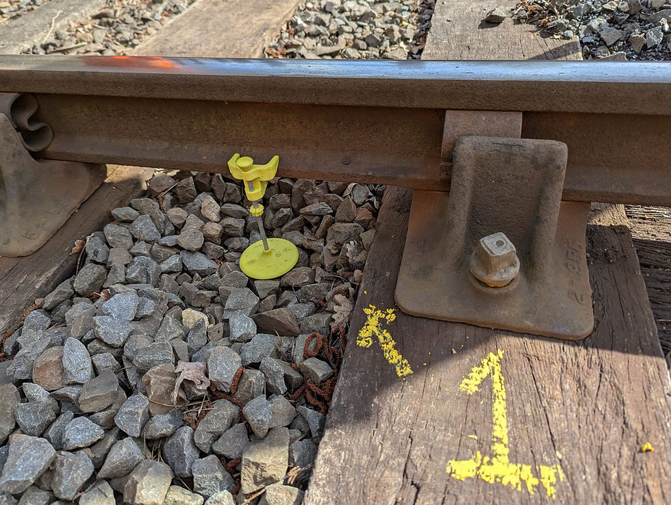 Void meter donated by Network Rail, used to measure track movement. Brent Cleeton