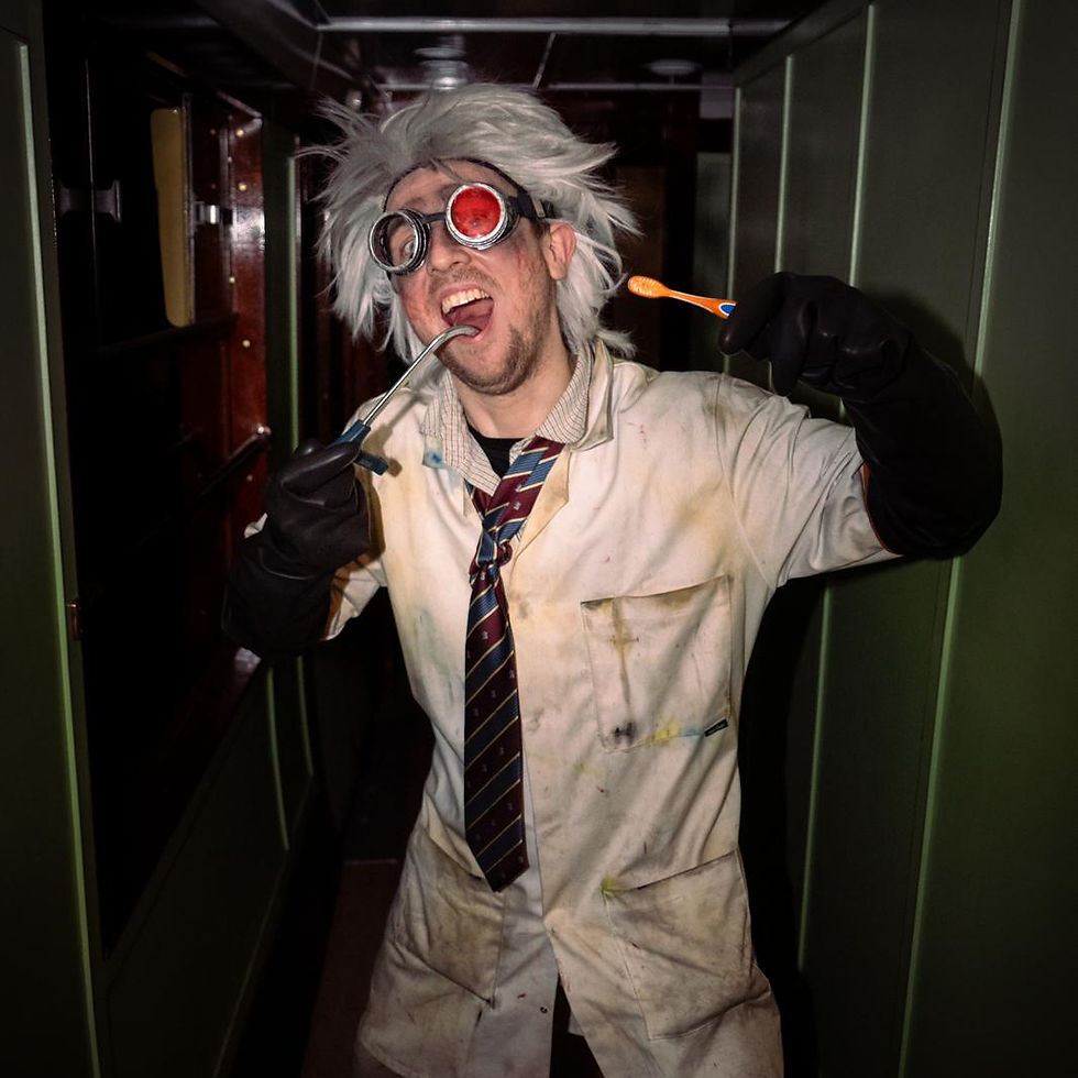 On board the Ghost Train - Wise Owl Theatre