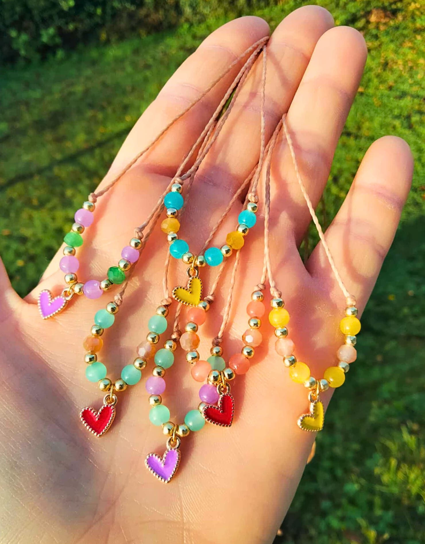 ⭐Colliers LES MIGNONS réglables - Petits cœurs ou étoiles 💜