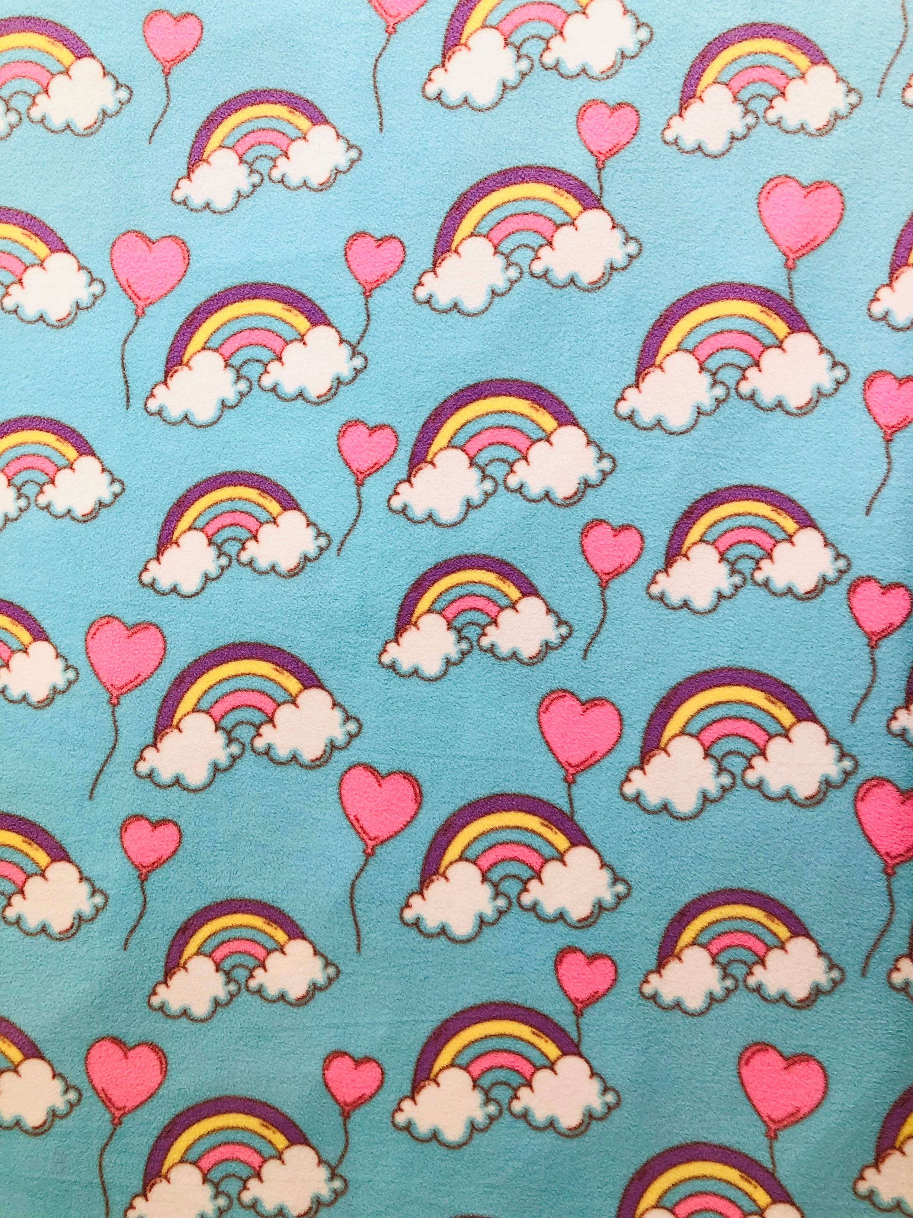 Tapis litière polaire - arcs en ciel