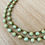Thumbnail: Long Golden Mint Crystal Necklace To Wear Long or Wrapped