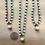 Thumbnail: Faceted Amazonite Stones Crocheted With Glass Pearl Drop