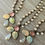 Thumbnail: Raspberry Shimmer Art Deco Palm Necklace 