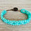 Thumbnail: Woven Friendship Link Crystal Bracelet In Caribbean Aqua