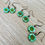 Thumbnail: Turquoise Glass Flower Earrings