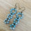 Thumbnail: Denim Triple Loop Crystal Earrings