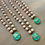 Thumbnail: Teal Shimmer Golden Dragonfly Necklace with Glass Pearls