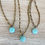 Thumbnail: Carved Stone Amazonite Flower On Crocheted Crystal Strand