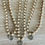 Thumbnail: Ammonite Fossil Charm Crocheted Necklace With Glass Pearls