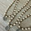 Thumbnail: Ammonite Fossil Charm Crocheted Necklace With Glass Pearls
