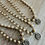 Thumbnail: Ammonite Fossil Charm Crocheted Necklace With Glass Pearls