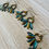 Thumbnail: Midnight Blue and Gold Dagger Crystal Earrings