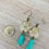 Thumbnail: Vintage Style Beach Earrings In Deep Sea Aqua