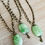 Thumbnail: Victorian Green Aventurine Stone Drop Vintage Style Necklace