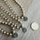 Thumbnail: Ammonite Fossil Charm Crocheted Necklace With Glass Pearls