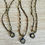Thumbnail: Antique Indigo Dainty Flower Necklace With Czech Crystal 
