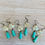 Thumbnail: Vintage Style Beach Earrings In Deep Sea Aqua