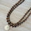Thumbnail: Earthy Cranberry Long Layering Necklace Can Wrap Or Double