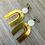 Thumbnail: Double Rainbow Brass And Crystal Earrings