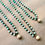 Thumbnail: Faceted Amazonite Stones Crocheted With Glass Pearl Drop