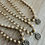 Thumbnail: Ammonite Fossil Charm Crocheted Necklace With Glass Pearls