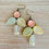Thumbnail: Raspberry Shimmer Art Deco Palm Earrings 