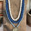 Thumbnail: Cobalt And Denim Blue Sea Glass And Wood Beach Necklace Set